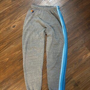Aviator Nation Gray Blue Sweatpants Size XS Women’s Joggers with Elastic Cuffs